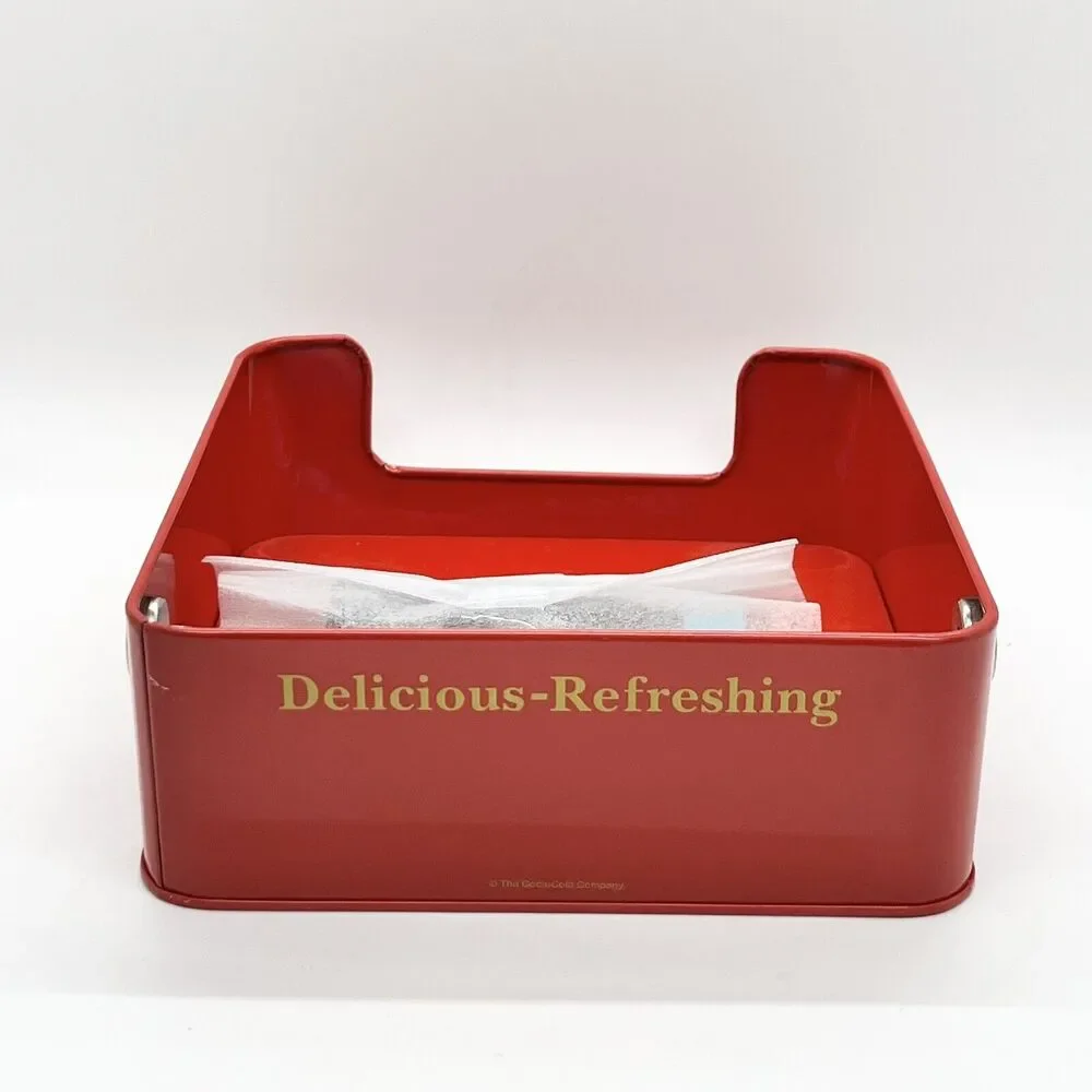 NEW Coca Cola Tin Napkin Holder Coke Retro Look Kitschy Collector Soda BBQ - Picture 4 of 5